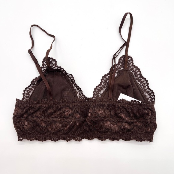 ARITZIA TALULA Renfrew Bralette Bundle Womens Small Tan Brown Lace Triangle - Picture 3 of 15
